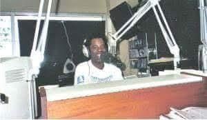 Robert at a radio console